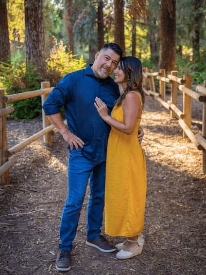 louis and ingrid in the forest